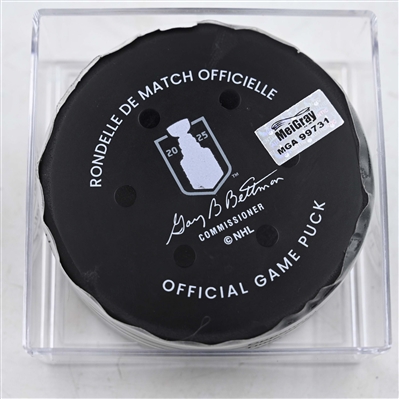 Jared Spurgeon - Minnesota Wild - Goal Puck - April 26, 2025 vs. Vegas Golden Knights - 2025 Stanley Cup Playoffs, Round 1, Game 4 (Wild Logo)
