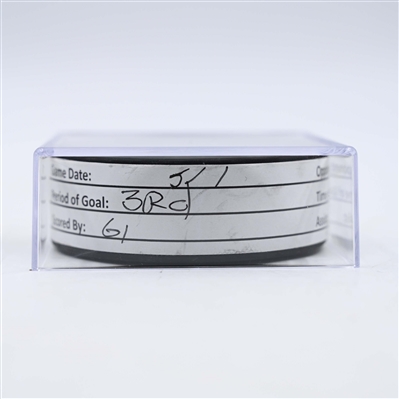 Mark Stone - Vegas Golden Knights - Goal Puck - May 1, 2025 vs. Minnesota Wild - 2025 Stanley Cup Playoffs, Round 1, Game 6 (Wild Logo)