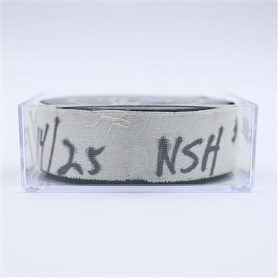 Ryan O'Reilly - Nashville Predators - Goal Puck - April 14, 2025 vs. Utah Hockey Club (Predators Logo)
