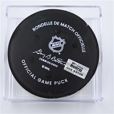 Ryan O'Reilly - Nashville Predators - Goal Puck - April 16, 2025 vs. Dallas Stars (Predators Logo)