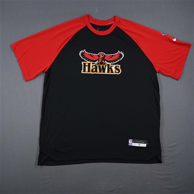 Clint Capela - Atlanta Hawks - Game-Issued City Edition Short-Sleeved Shooting Shirt  - 2021-22 NBA Season