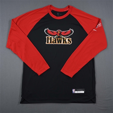 Jalen Johnson - Atlanta Hawks - Game-Issued City Edition Long-Sleeved Shooting Shirt  - 2021-22 NBA Season