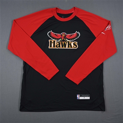 Timothe Lawawu-Cabarrot - Atlanta Hawks - Game-Issued City Edition Long-Sleeved Shooting Shirt  - 2021-22 NBA Season
