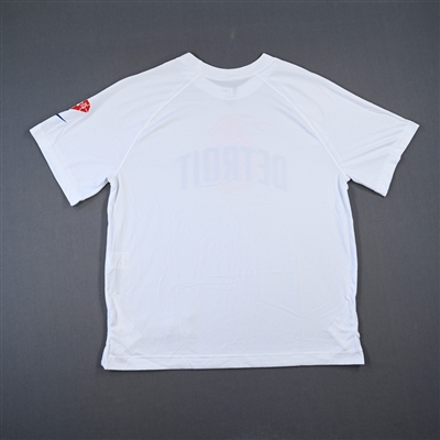 Cade Cunningham - Detroit Pistons - City Edition Short-Sleeved Shooting Shirt - Worn 3/25/2022  - 2021-22 NBA Season