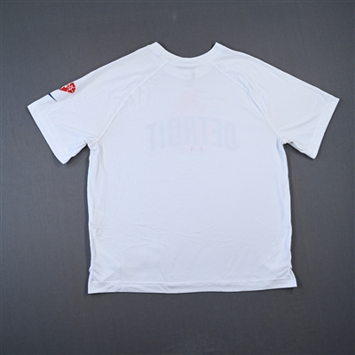 Cory Joseph - Detroit Pistons - Game-Issued City Edition Short-Sleeved Shooting Shirt  - 2021-22 NBA Season