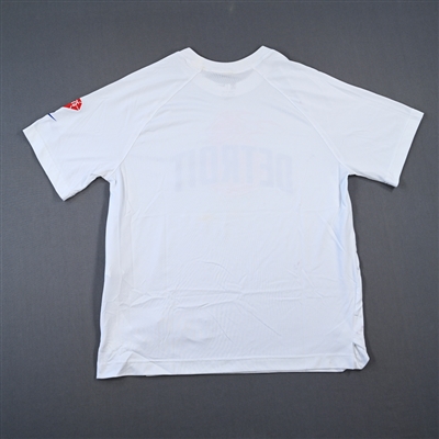 Saben Lee - Detroit Pistons - Game-Issued City Edition Short-Sleeved Shooting Shirt  - 2021-22 NBA Season