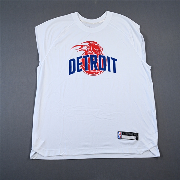 Isaiah Livers - Detroit Pistons - Game-Issued City Edition Sleeveless Shooting Shirt  - 2021-22 NBA Season