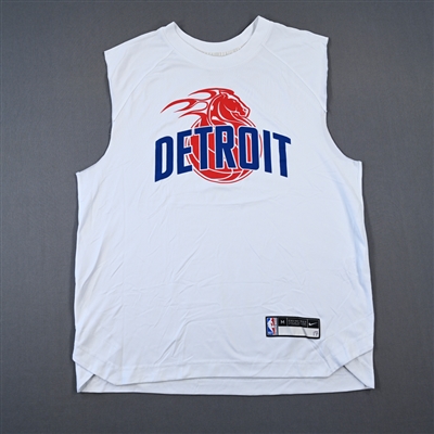 Rodney McGruder - Detroit Pistons - Game-Issued City Edition Short-Sleeved Shooting Shirt  - 2021-22 NBA Season