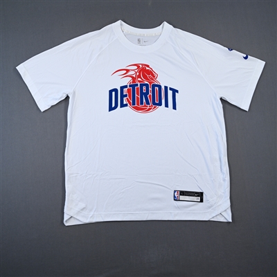 Jamorko Pickett - Detroit Pistons - Game-Issued City Edition Short-Sleeved Shooting Shirt  - 2021-22 NBA Season