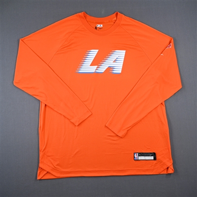 Nicolas Batum - Los Angeles Clippers - Game-Issued City Edition Long-Sleeved Shooting Shirt  - 2021-22 NBA Season