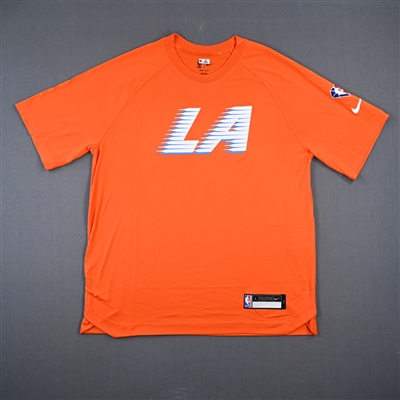 Paul George - Los Angeles Clippers - Game-Issued City Edition Short-Sleeved Shooting Shirt  - 2021-22 NBA Season