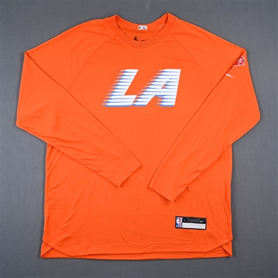 Jay Scrubb - Los Angeles Clippers - Game-Issued City Edition Long-Sleeved Shooting Shirt  - 2021-22 NBA Season