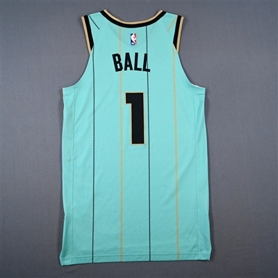 LaMelo Ball - Charlotte Hornets - City Edition Jersey - Worn 3/23/2025 (Recorded a Double-Double) - 2024-25 NBA Season