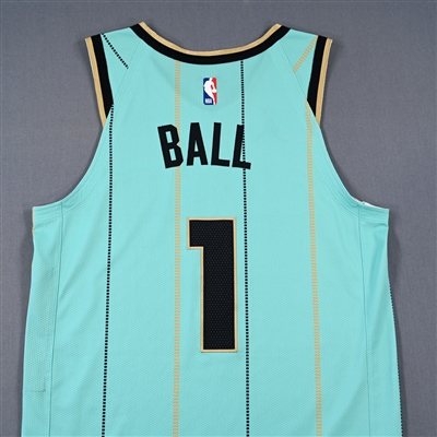 LaMelo Ball - Charlotte Hornets - City Edition Jersey - Worn 3/23/2025 (Recorded a Double-Double) - 2024-25 NBA Season