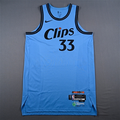 Nicolas Batum - Los Angeles Clippers - City Edition Jersey - Worn 3/16/25 & 3/21/25 - 2024-25 NBA Season
