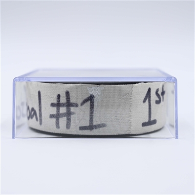 Jonatan Berggren - Detroit Red Wings - Goal Puck - April 16, 2025 vs. New Jersey Devils (Devils Logo)