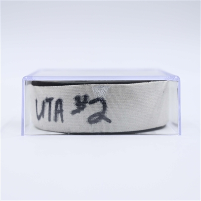 Nick Bjugstad - Utah Hockey Club - Goal Puck - April 14, 2025 vs. Nashville Predators (Predators Logo)