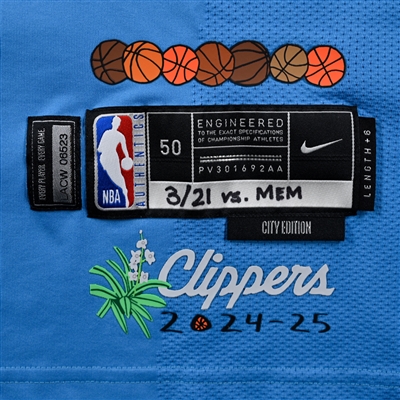 Bogdan Bogdanovic - Los Angeles Clippers - City Edition Jersey - Worn 3/16/25 (1 of 2) & 3/21/25 (1 of 2) - 2024-25 NBA Season