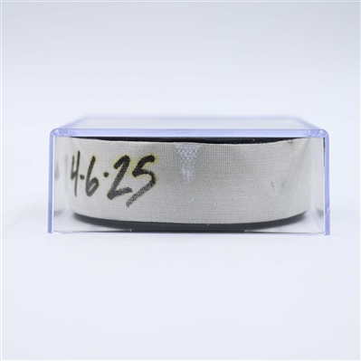 Cole Caufield - Montreal Canadiens - Goal Puck - April 6, 2025 vs. Nashville Predators (Predators Logo)