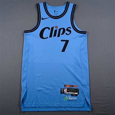 Amir Coffey - Los Angeles Clippers - City Edition Jersey - Worn 3/21/2025 - 2024-25 NBA Season