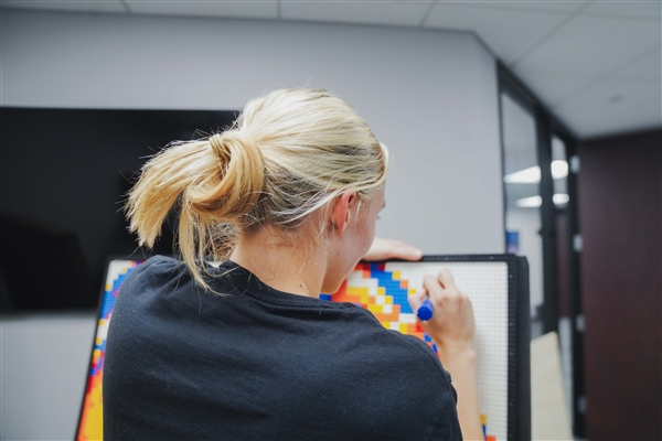 Paige Bueckers - Dallas Wings - Autographed Lego Art Mosaic