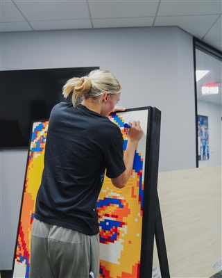 Paige Bueckers - Dallas Wings - Autographed Lego Art Mosaic