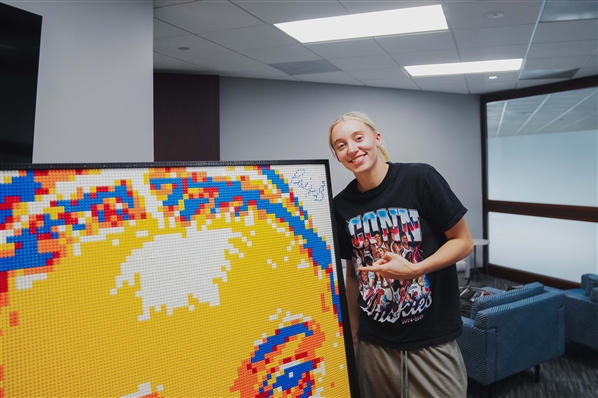 Paige Bueckers - Dallas Wings - Autographed Lego Art Mosaic