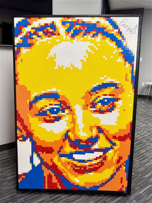 Paige Bueckers - Dallas Wings - Autographed Lego Art Mosaic