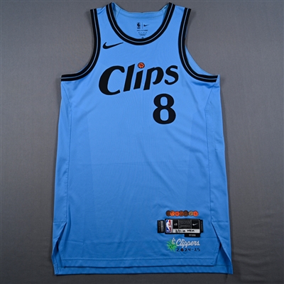 Kris Dunn - Los Angeles Clippers - City Edition Jersey - Worn 3/21/2025 - 2024-25 NBA Season