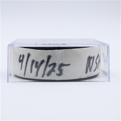 Luke Evangelista - Nashville Predators - Goal Puck - April 14, 2025 vs. Utah Hockey Club (Predators Logo)