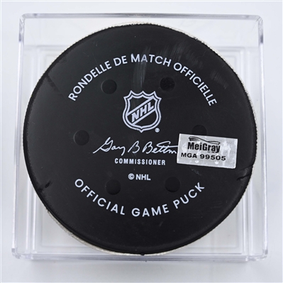 Tyson Foerster - Philadelphia Flyers - Goal Puck - April 12, 2025 vs. New York Islanders (Flyers Logo)