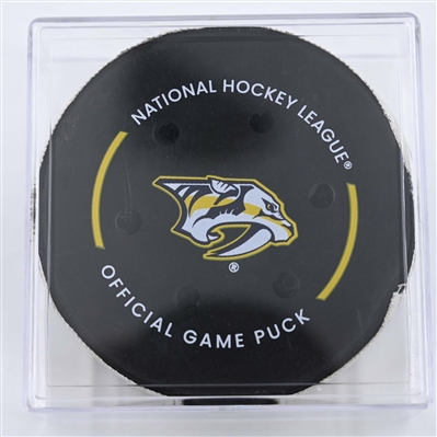 Filip Forsberg - Nashville Predators - Goal Puck - April 8, 2025 vs. New York Islanders (Predators Logo)
