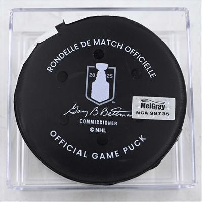 Ryan Hartman - Minnesota Wild - Goal Puck - May 1, 2025 vs. Vegas Golden Knights - 2025 Stanley Cup Playoffs, Round 1, Game 6 (Wild Logo)