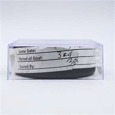Ryan Hartman - Minnesota Wild - Goal Puck - May 1, 2025 vs. Vegas Golden Knights - 2025 Stanley Cup Playoffs, Round 1, Game 6 (Wild Logo)