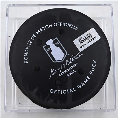 Ryan Hartman - Minnesota Wild - Goal Puck - May 1, 2025 vs. Vegas Golden Knights - 2025 Stanley Cup Playoffs, Round 1, Game 6 (Wild Logo)