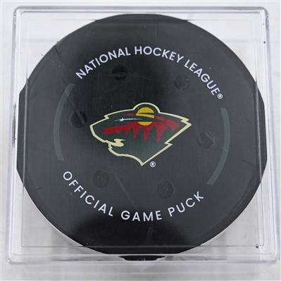 Ryan Hartman - Minnesota Wild - Goal Puck - May 1, 2025 vs. Vegas Golden Knights - 2025 Stanley Cup Playoffs, Round 1, Game 6 (Wild Logo)