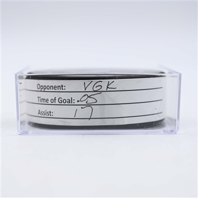 Ryan Hartman - Minnesota Wild - Goal Puck - May 1, 2025 vs. Vegas Golden Knights - 2025 Stanley Cup Playoffs, Round 1, Game 6 (Wild Logo)