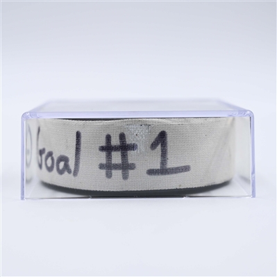 Erik Haula - New Jersey Devils - Goal Puck - April 11, 2025 vs. Pittsburgh Penguins (Devils Logo)