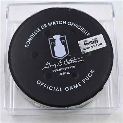 Tomas Hertl - Vegas Golden Knights - Goal Puck - April 26, 2025 vs. Minnesota Wild - 2025 Stanley Cup Playoffs, Round 1, Game 4 (Wild Logo)