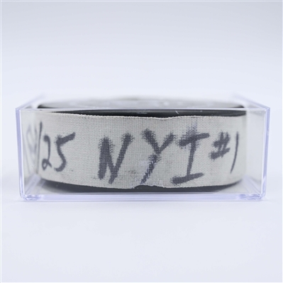 Simon Holmstrom - New York Islanders - Goal Puck - April 8, 2025 vs. Nashville Predators (Predators Logo)