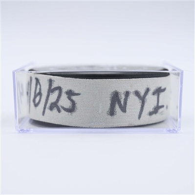 Simon Holmstrom - New York Islanders - Goal Puck - April 8, 2025 vs. Nashville Predators (Predators Logo)