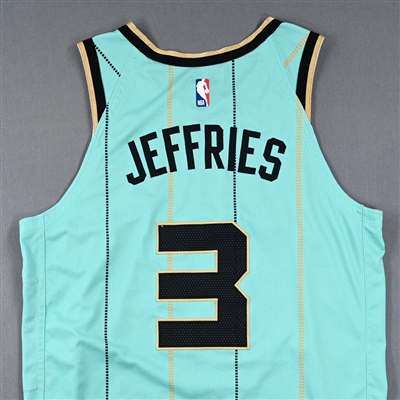DaQuan Jeffries - Charlotte Hornets - City Edition Jersey - Worn 7 Games - 12/7/24, 12/28/24, 12/30/24, 1/25/25, 1/31/25, 2/1/25 & 2/7/25 - 2024-25 NBA Season