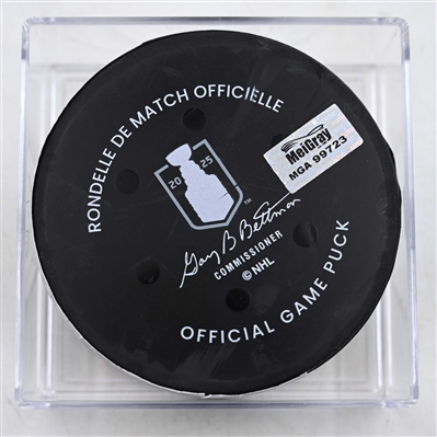 Kirill Kaprizov - Minnesota Wild - Goal Puck - April 24, 2025 vs. Vegas Golden Knights - 2025 Stanley Cup Playoffs, Round 1, Game 3 (Wild Logo)
