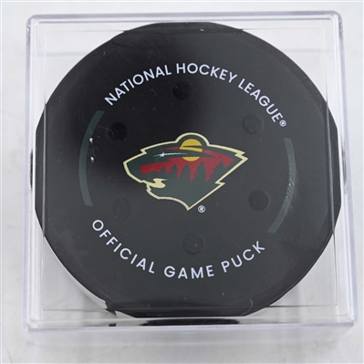 Kirill Kaprizov - Minnesota Wild - Goal Puck - April 24, 2025 vs. Vegas Golden Knights - 2025 Stanley Cup Playoffs, Round 1, Game 3 (Wild Logo)