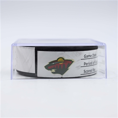 Kirill Kaprizov - Minnesota Wild - Goal Puck - April 24, 2025 vs. Vegas Golden Knights - 2025 Stanley Cup Playoffs, Round 1, Game 3 (Wild Logo)