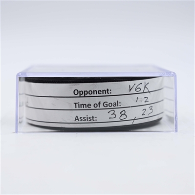 Kirill Kaprizov - Minnesota Wild - Goal Puck - April 24, 2025 vs. Vegas Golden Knights - 2025 Stanley Cup Playoffs, Round 1, Game 3 (Wild Logo)