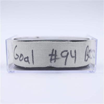 Jakub Lauko - Boston Bruins - Goal Puck - April 8, 2025 vs. New Jersey Devils (Devils Logo)