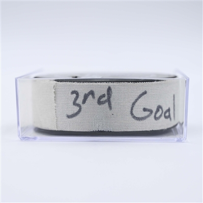 Jakub Lauko - Boston Bruins - Goal Puck - April 8, 2025 vs. New Jersey Devils (Devils Logo)