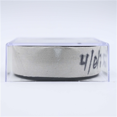 Anders Lee - New York Islanders - Goal Puck - April 8, 2025 vs. Nashville Predators (Predators Logo)