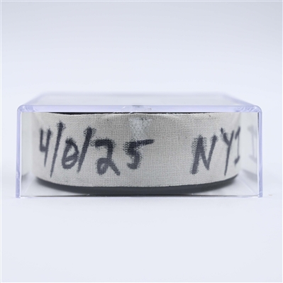 Anders Lee - New York Islanders - Goal Puck - April 8, 2025 vs. Nashville Predators (Predators Logo)